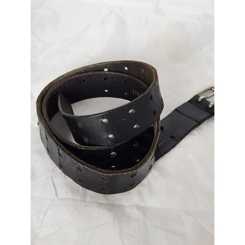 Dickies Genuine Leather 2 Prong Work‎ Belt Black Men's Size 38 /  95
